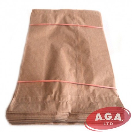 Papīra maisiņi 100gb, 12+5x22cm brūni