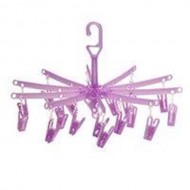 Foldable cloth dryer hanger 20 peg clip