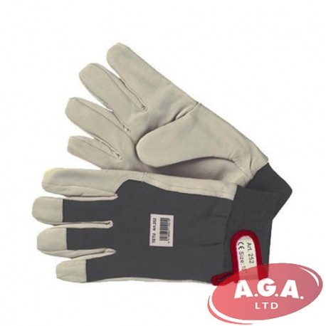 Ādas, siltināti, ar regulējamu manšeti