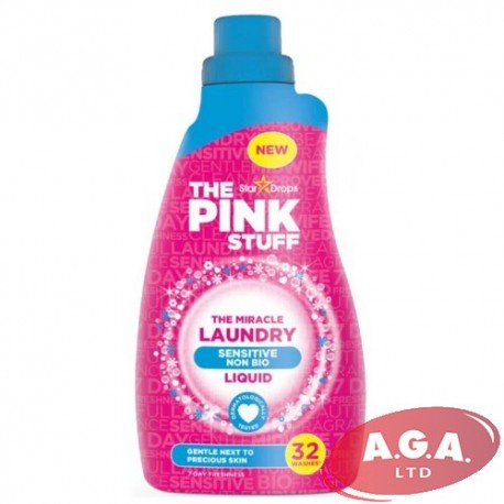 THE PINK STUFF Non Bio šķidrais veļas mazgāšanas līdzeklis jutīgai ādai 960ml