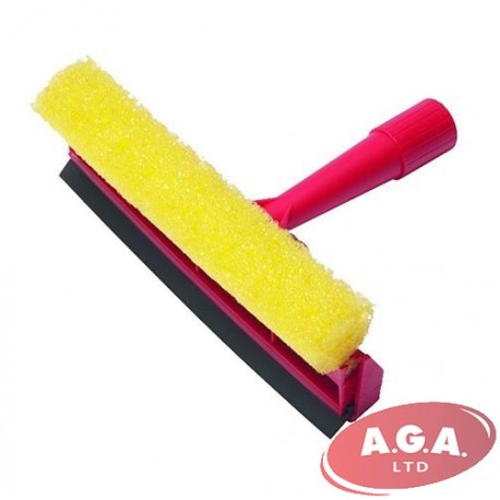 Logu tīrīšanas birste ar gumiju un sūkli